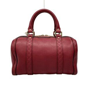 Authentic GUCCI Small Guccissima Red Leather Handbag br434-112025